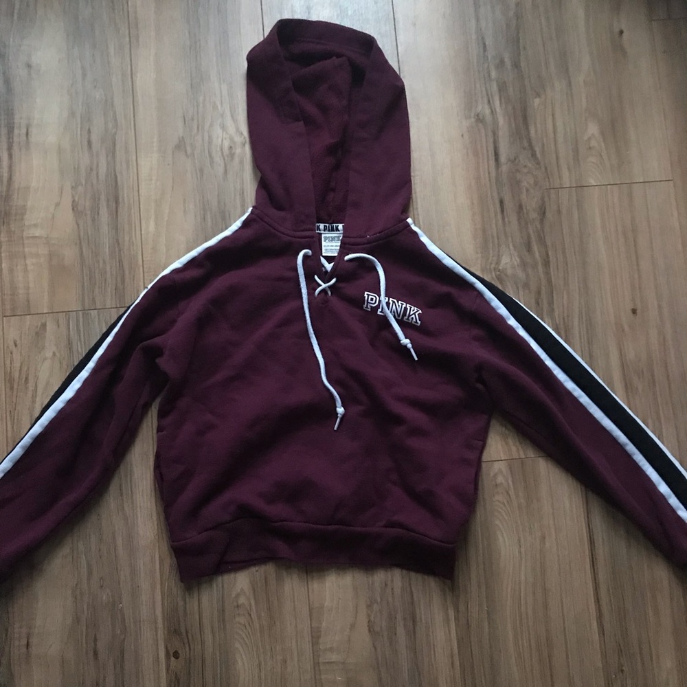VS PINK maroon hoodie